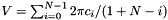 $V = \sum_{i=0}^{N-1} 2\pi c_i/(1+N-i)$